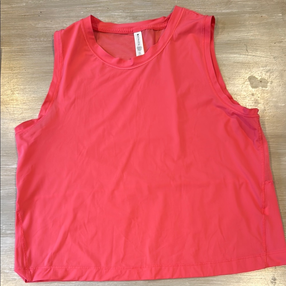 ATHLETA Women's coral muscle tank, Sleeveless Top